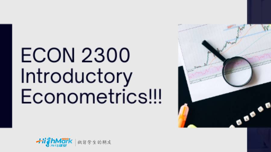 昆士蘭大學ECON 2300 計量經濟學作業指南