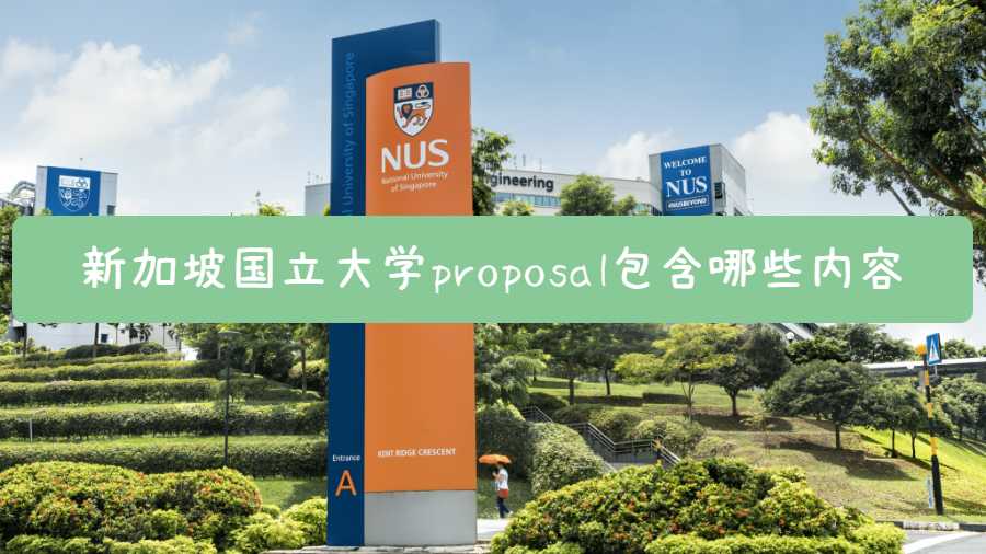 新加坡國立大學proposal包含哪些內容