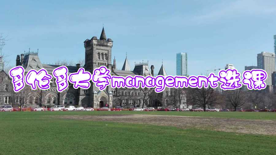 多倫多大學management選課