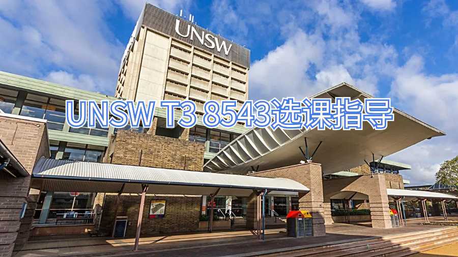 UNSW T3 8543選課指導
