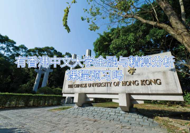 有香港中文大學金融與精算分析課程預習嗎