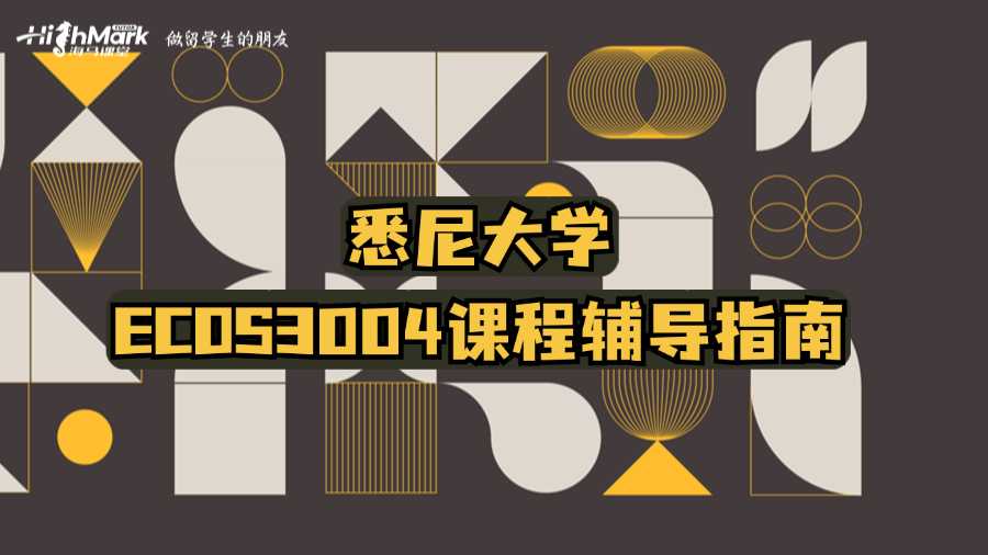 悉尼大學ECOS3004課程輔導指南