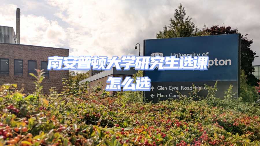 南安普頓大學研究生選課指導