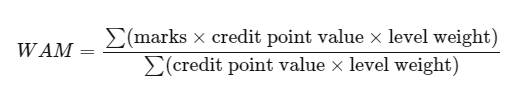 悉尼大學(xué)加權(quán)平均分計算